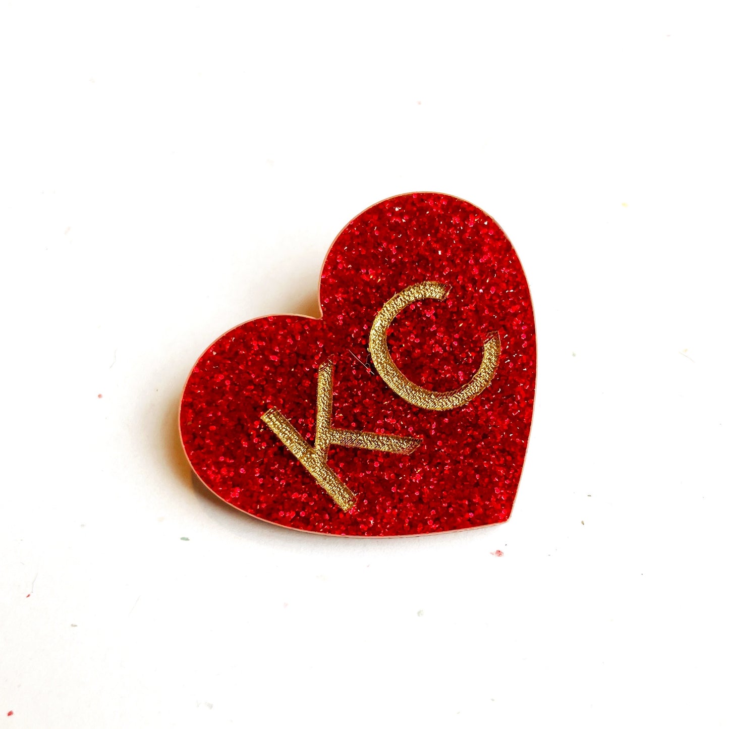 KC Clip Glitter Red