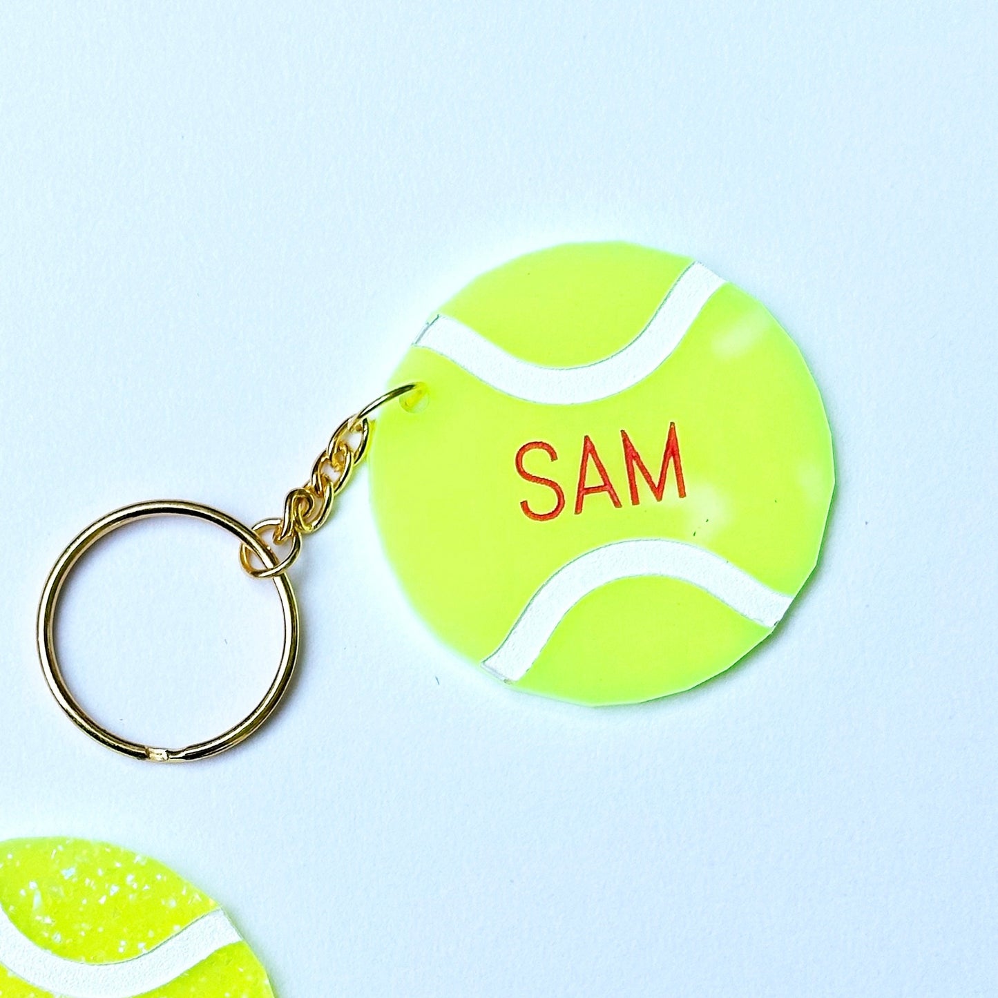 Tennis Ball Custom Keychain