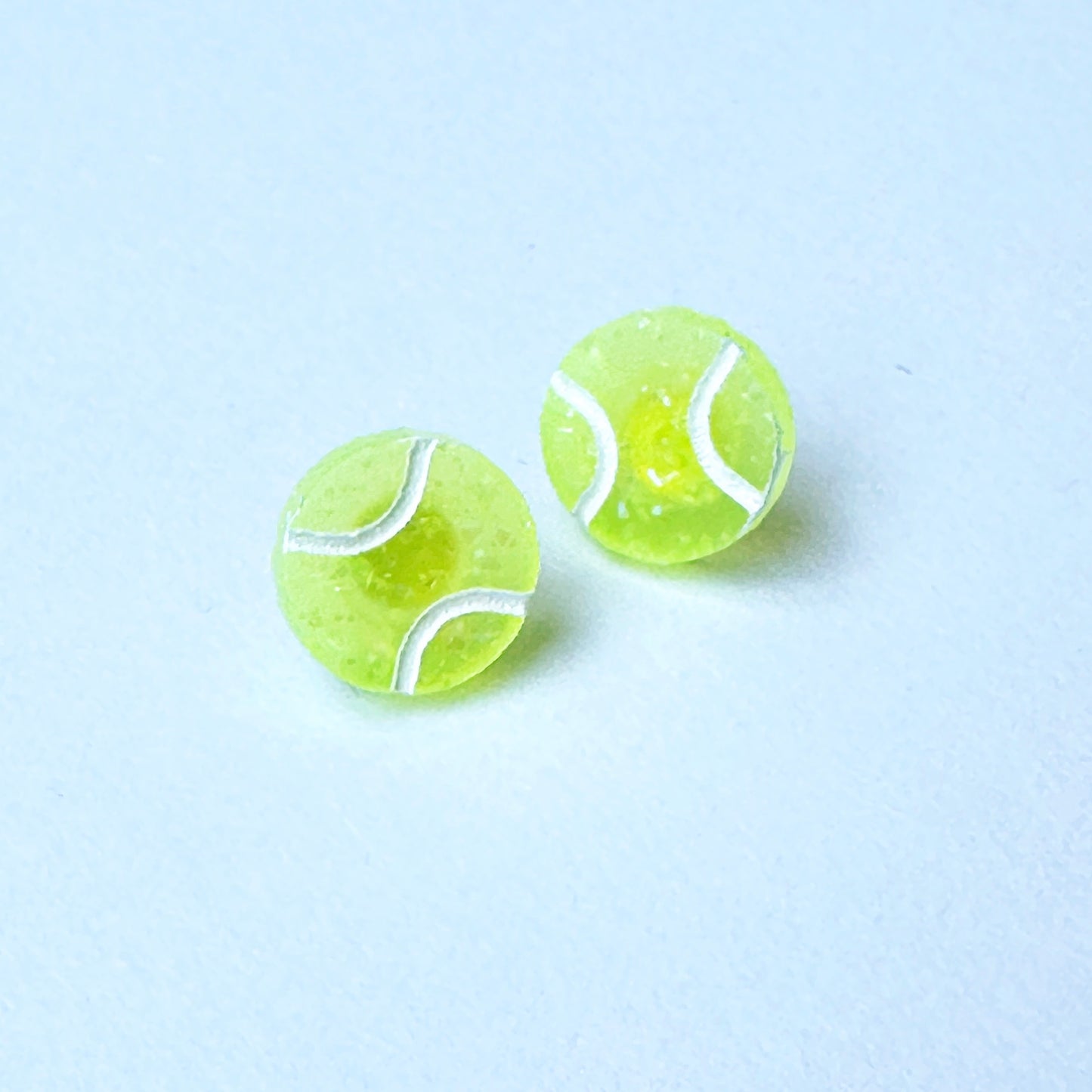 Glitter Tennis Ball Studs
