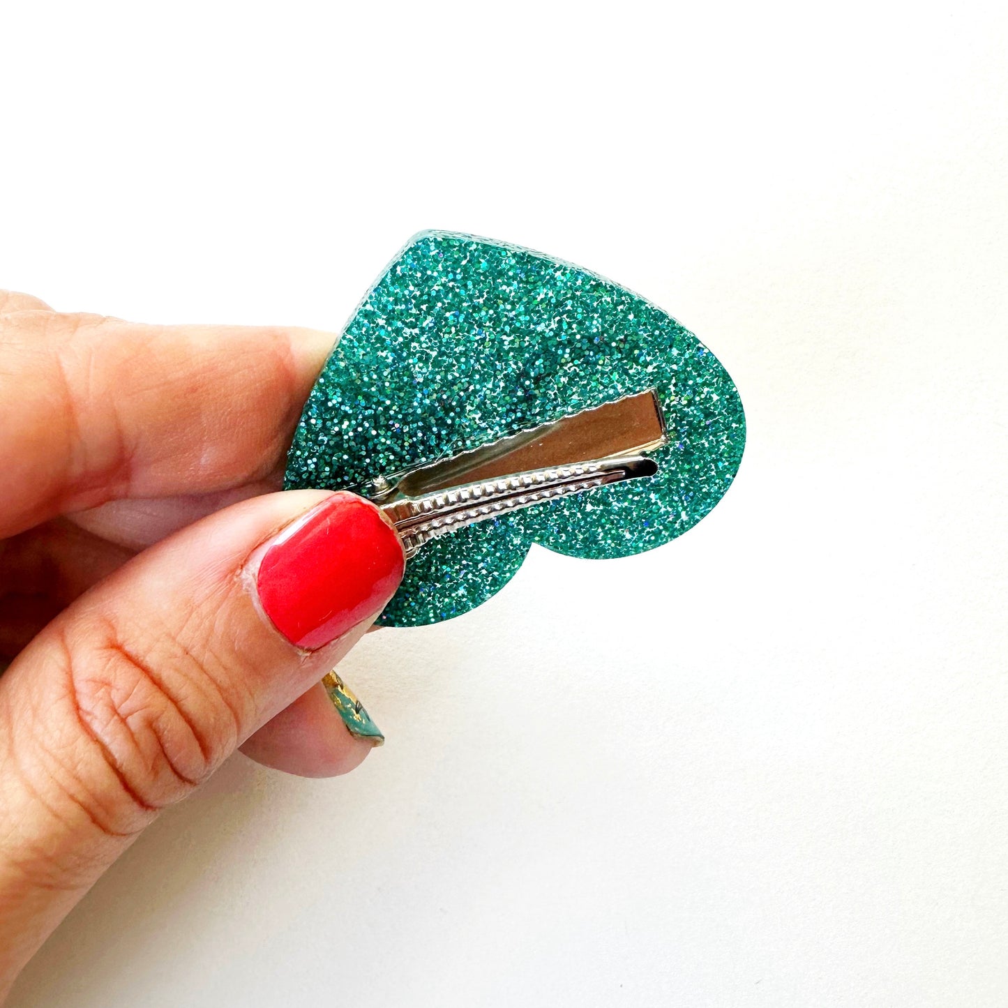 KC Clip Glitter Aqua
