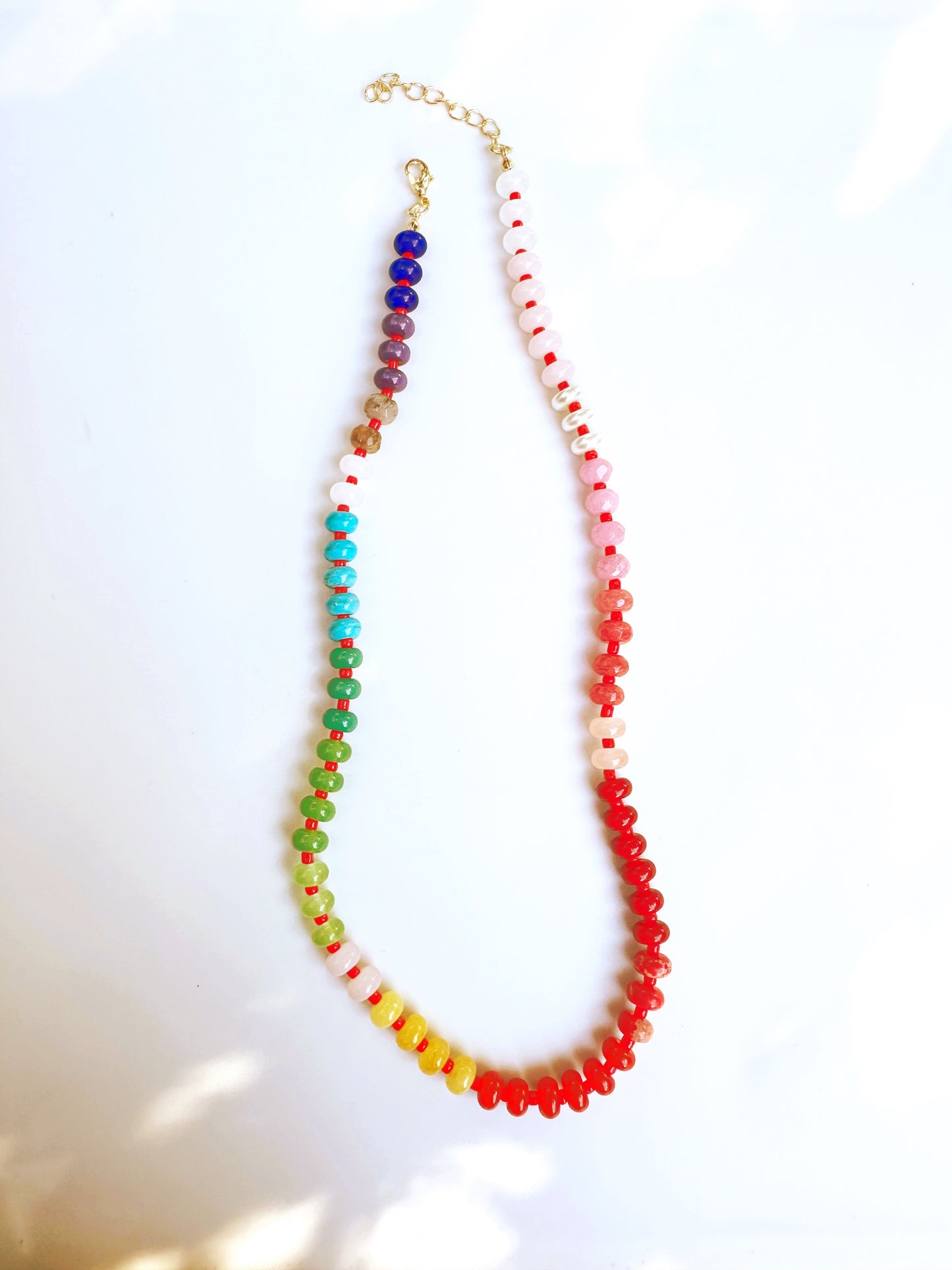 Rainbow Bright Beaded Necklace