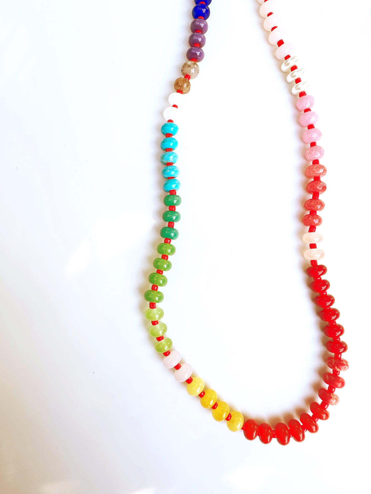 Rainbow Bright Beaded Necklace