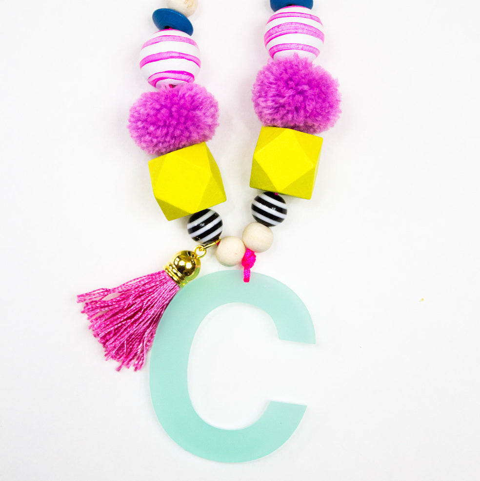 Turquoise Monogram Necklace