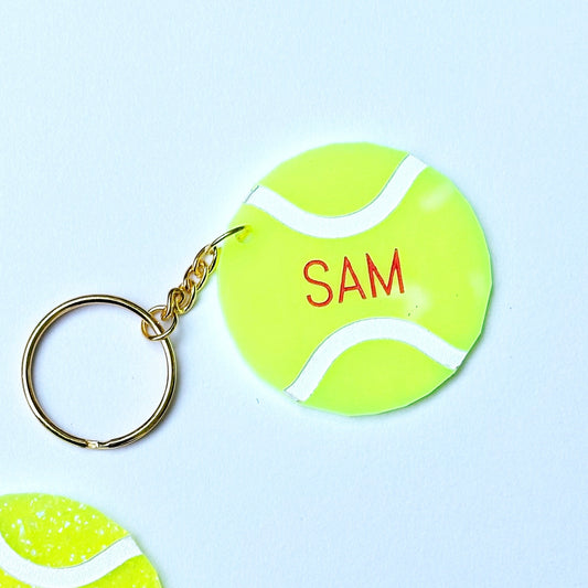 Tennis Ball Custom Keychain