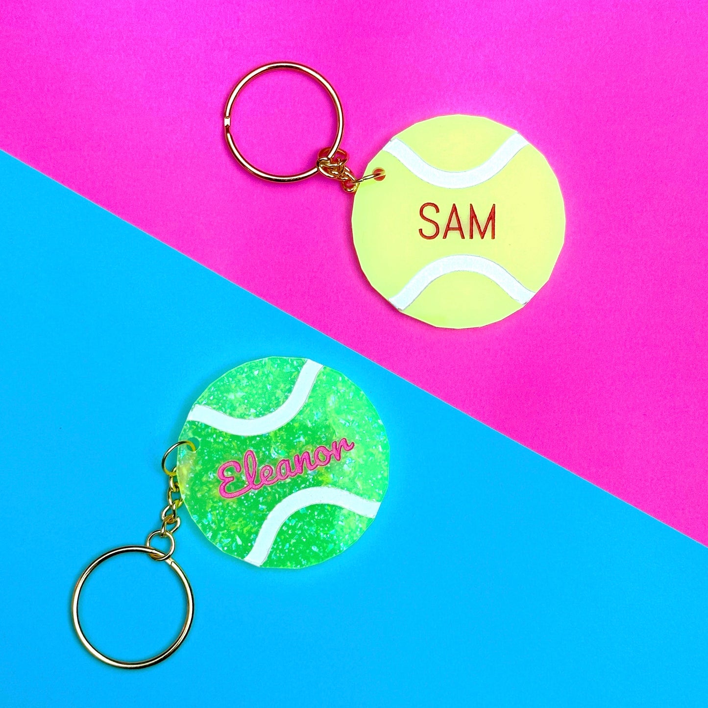 Tennis Ball Custom Keychain