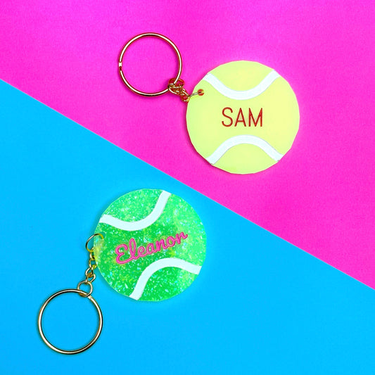 Tennis Ball Custom Keychain