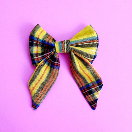 Vintage Plaid Bow