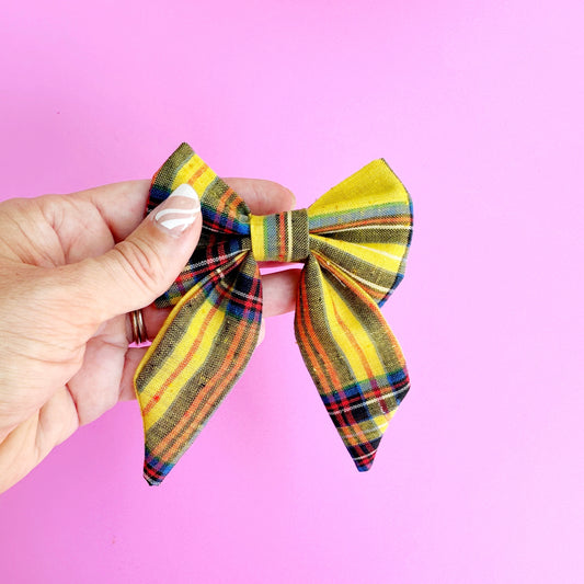 Vintage Plaid Bow