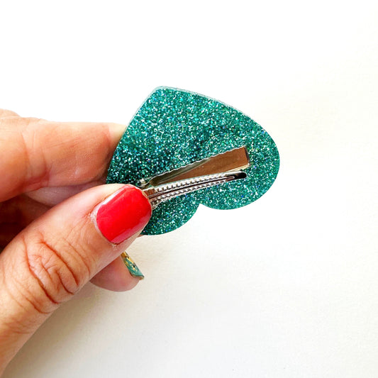 KC Clip Glitter Aqua