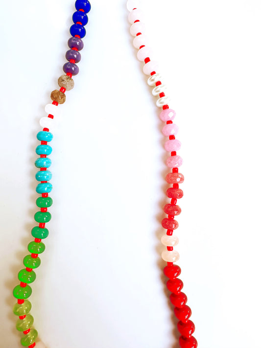 Rainbow Bright Beaded Necklace