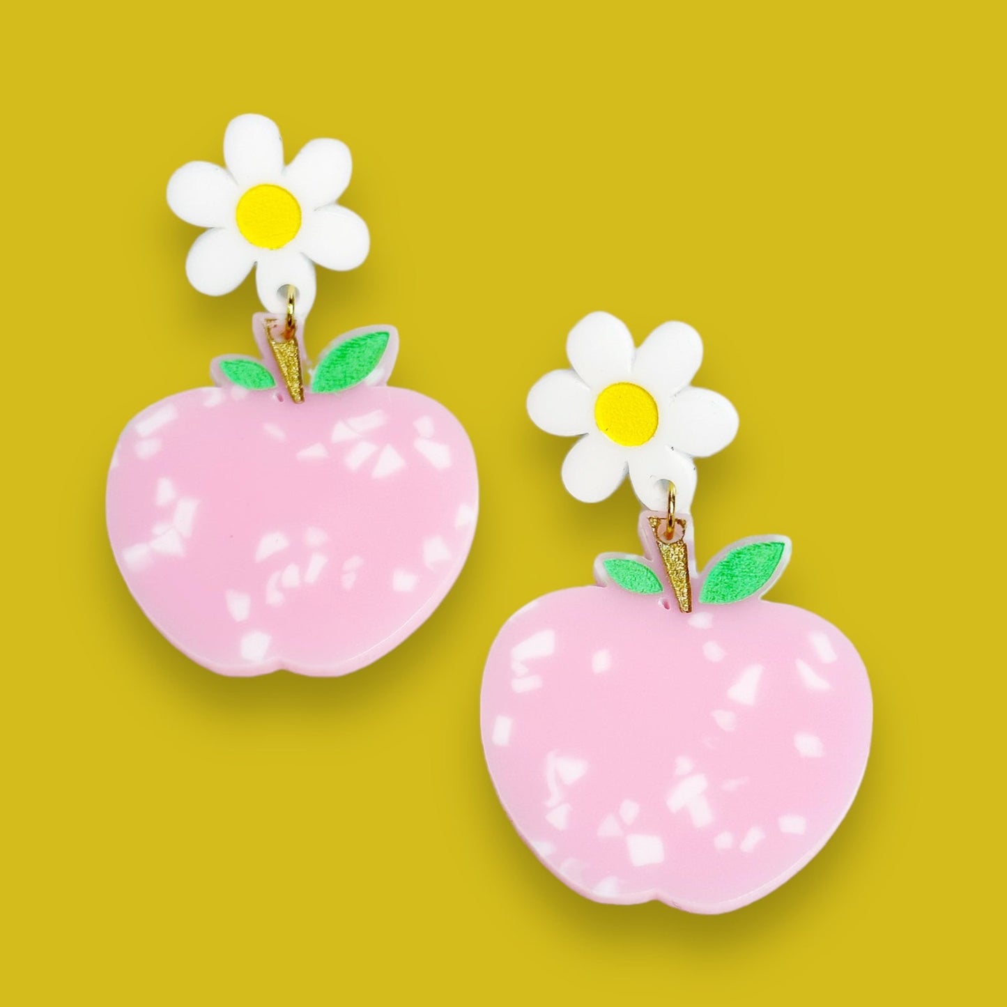 Pink Apple Dangles