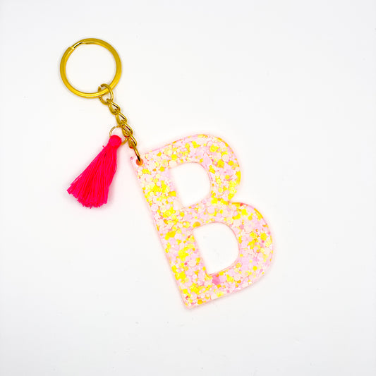 Pastel Confetti Custom Keychain