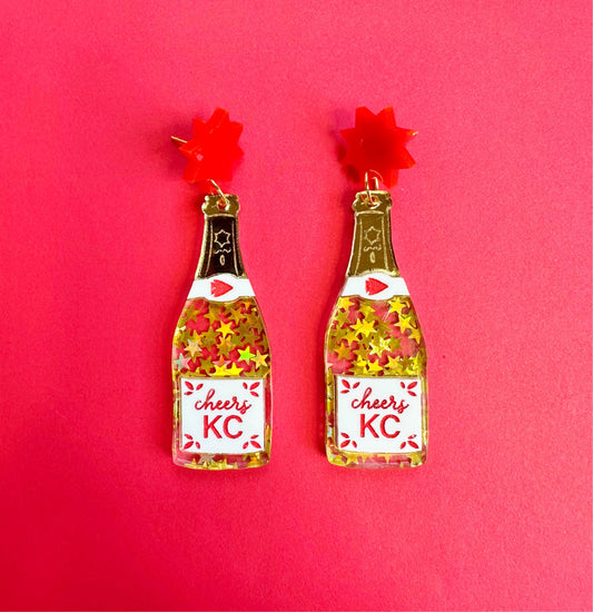 KC Champagne Bottle - Gold Stars